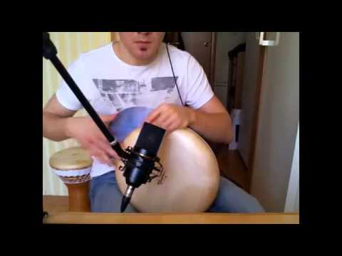 Evgeny ceramic bass darbuka 10 with goatskin