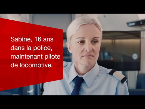 Sabine, 16 ans dans la police, maintenant pilote de locomotive.