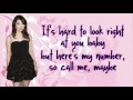 Carly Rae Jepsen Call Me Maybe LYRICS New 2012 Song