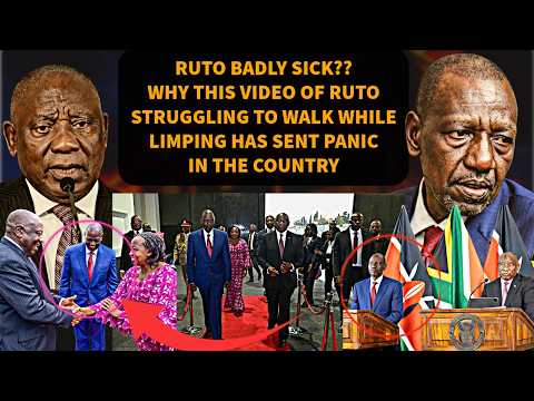 DRAMA AS RUTO'S SOUTH AFRICA TOUR SHOCKS KENYA AS RUTO IS SPOTTED STRUGGLING TO WALK & LIMPING BADLY