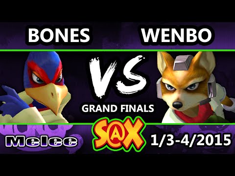 S@X - Bones (Falco) Vs. Wenbobular (Fox) SSBM Grand Finals - Melee