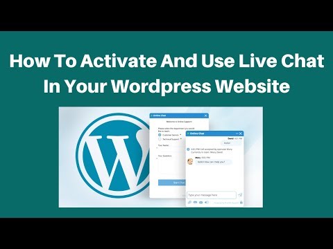 How to activate and use live chat in your wordpress website