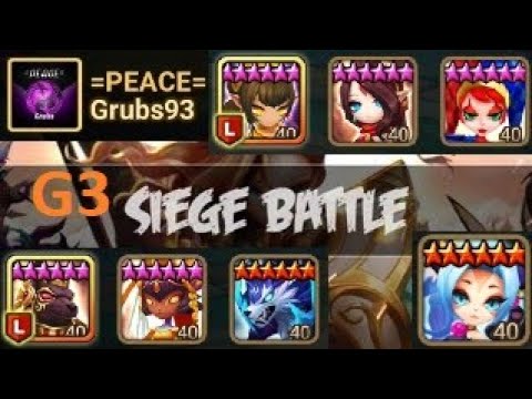 High G3 Siege [EU] Testing VIGOR's new runage  PERFECT Siege !! =Peace= Vs Teikou Vs Light Hope