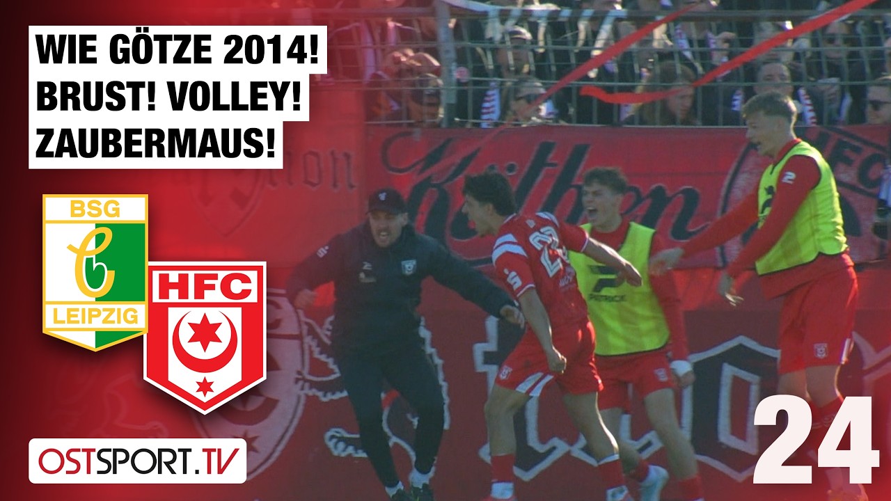 BSG Chemie Leipzig vs Hallescher Highlights