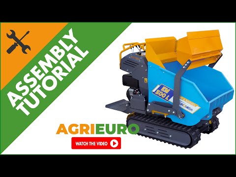 EuroMech EM500L-Dump & Shovel Tracked Power Barrow - Hydraulic dumper 500 Kg - Assembly tutorial