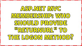 ASP.NET MVC Membership: Who should provide 
