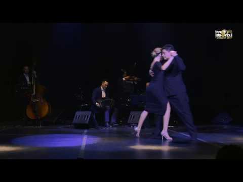  Carlos Espinoza  and  Noelia Hurtado Pitruzzella  are  dancing  to  the  tango  "  Paciencia  "  by  Solo Tango Orquesta  at  TanGO TO Istanbul  in  2017