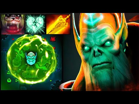 IMBA AOE BURN🔥Pudge + Necro x5 Heart of Tarrasque + Giant Ring Dota 2