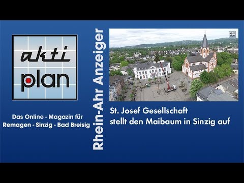Jusseps Jonge stellen den Maibaum 2018 in Sinzig auf