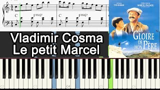 VLADIMIR COSMA - LE PETIT MARCEL (LA GLOIRE DE MON PÈRE) | PIANO TUTORIEL