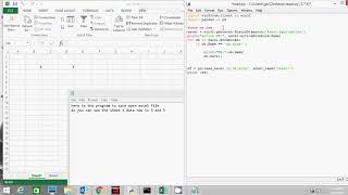Python - Read open excel file data