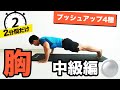 【自宅で簡単胸トレーニング】②分間の自重・自宅トレで胸筋を鍛えて、胸板を厚くしよう！（初心者向け）