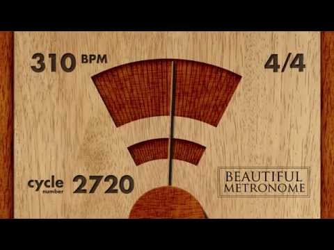 310 BPM 4/4 Wood Metronome HD