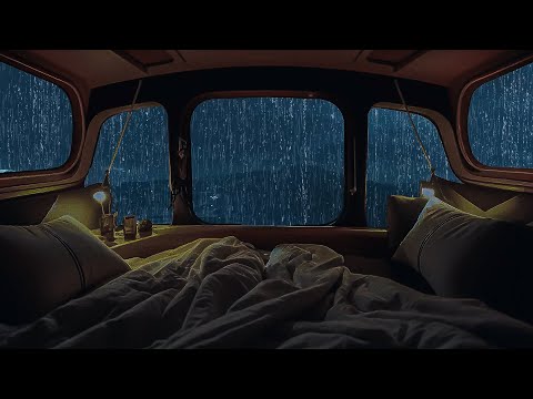 🔴 Heavy rain on the deep sea helps sink into a deep sleep in the drift of a floating boat - ASMR