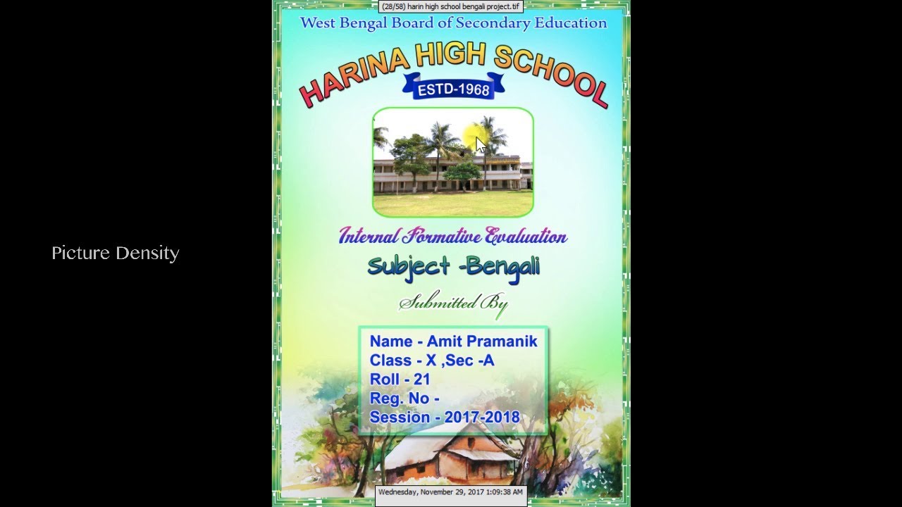 How to Make School Project Front Page with Photoshop || Photoshop learning session #1