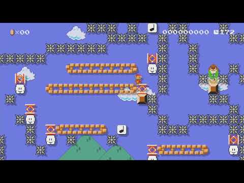 DO NOTHING!! spring elevators ^^ by DoublePMCL - Super Mario Maker - No Commentary 1bk