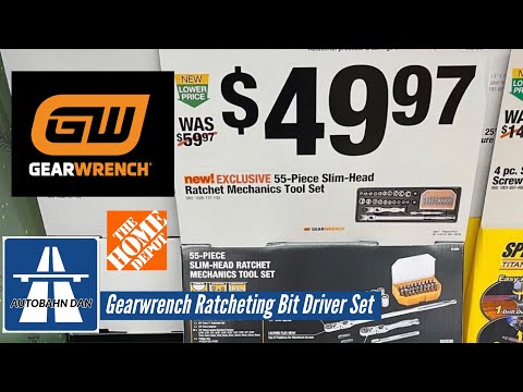 Gearwrench Home Depot Exclusive Holiday Deal 81039 55 Piece Slim-Head Ratchet Mechanics Set