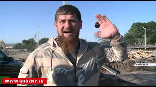 Рамзан Кадыров проверил ход строительных работ в поселке Ойсхара