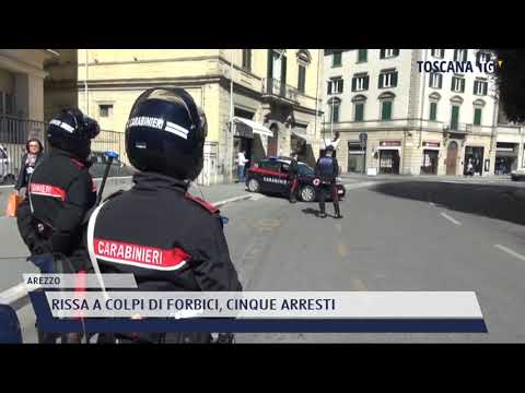 2021-05-25 AREZZO - RISSA A COLPI DI FORBICI, CINQUE ARRESTI