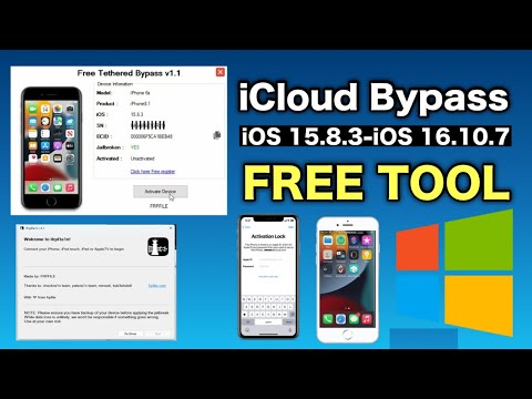 FREE iCloud Bypass Tool iOS 15.8.3 - iOS 16.10.7 6S TO X
