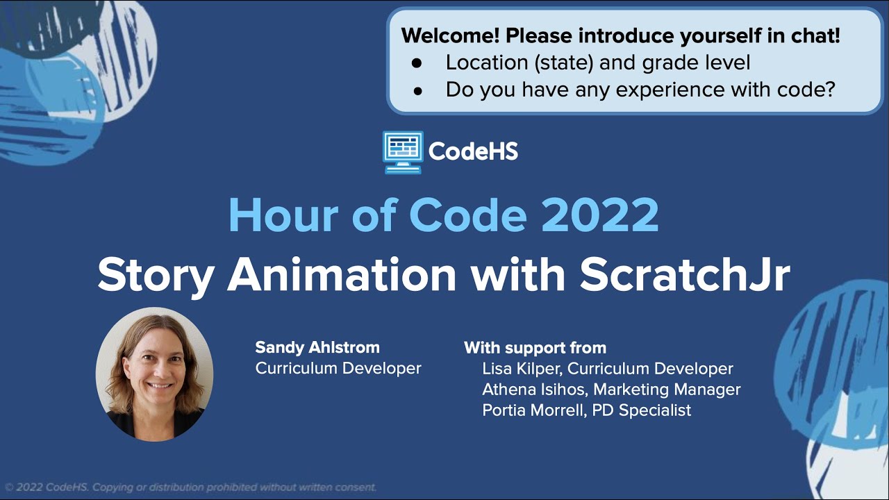 CodeHS Hour of Code: Program a Story in ScratchJr