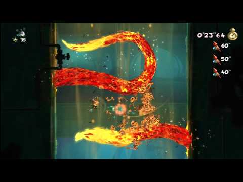 Rayman Legends (1080i HD) Walkthrough Part 77 - Elevator Ambush - Invaded