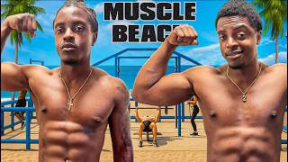 SNEAKING into MUSCLE BEACH and Did EVERY Workout!