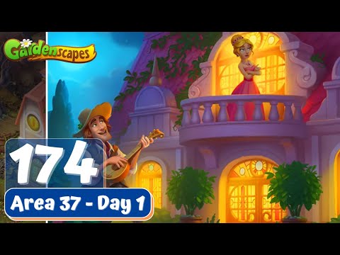 Gardenscapes - Part 174 - Area 37 - Day 1 - Gameplay