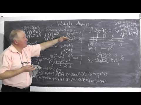 2/2 Lectia 384 - Sisteme de ecuatii si o problema bazata pe inegalitatea mediilor - Clasa 10