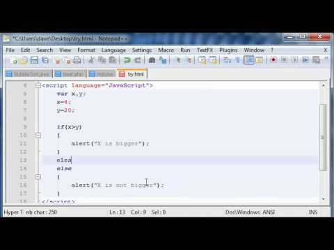 Javascript Tutorial 11 If Else Structure