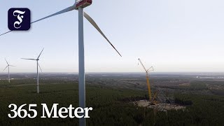 Brandenburger Rekord-Windrad wächst in die Höhe