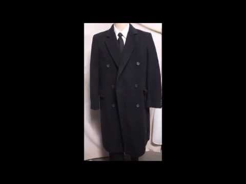 D23 DAVIS23 L DRY CLEAN DB OVER COAT NAVY HEAVY WOOL...