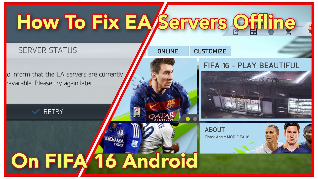 FIFA 16 Android  Offline | Fix Server Error Unavailable