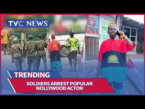 [WATCH] Soldiers Arrest Popular  Nollywood Actor, Chiwetalu Agu For Wearing Biafra  Outfit