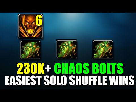 MASSIVE CHAOS BOLTS - DESTRUCTION WARLOCK EASIEST SHUFFLE WINS EVER - MASTERY BUILD BUALOCK