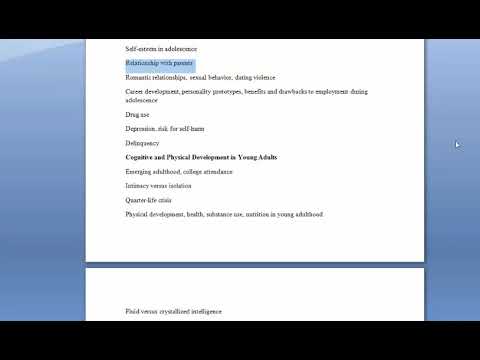 Human Growth and Development: Review for Exam 3