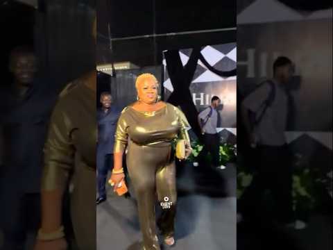 Actress Mercy Asiedu looking stunning and young as she arrives at the Hilltop Executive Fitness Club