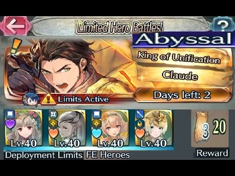 The battle with Limited unit : Vs. Legend! Claude - Abyssal (with F2P units, SI and seals)