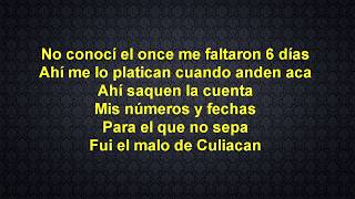 Alfredo olivas - El malo de culiacan (LETRA)