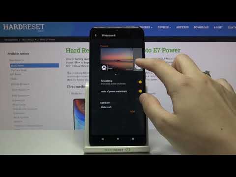 Manage Camera Watermark Option – MOTOROLA Moto E7 Power and Camera App