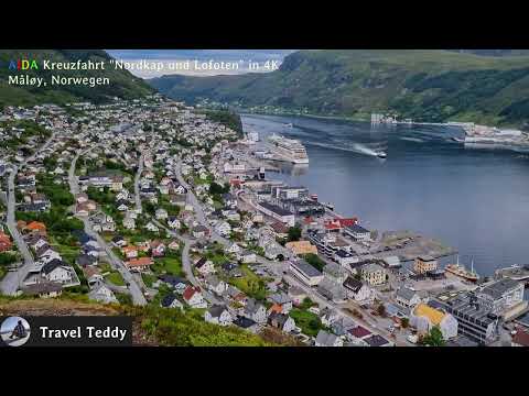 Måløy mit Einfahrt in den Hafen durch den Ulvesund | AIDAbella Norwegen Kreuzfahrt Nordkap & Lofoten