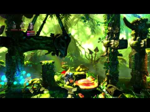 Trine 2 Hardcore walkthrough, PS4, Level 3 - Das Tal der Suempfe - Mudwater Dale - solo