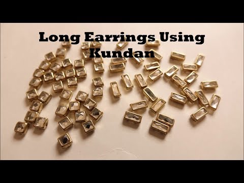 How to Make Designer Earrings - Making of Paper Earrings with Kundan & Chain - Art with HHS Video
