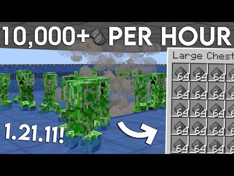 NEW UPDATED Minecraft 1.21.11 Creeper Farm Tutorial | 10000 Gunpowder Per Hour