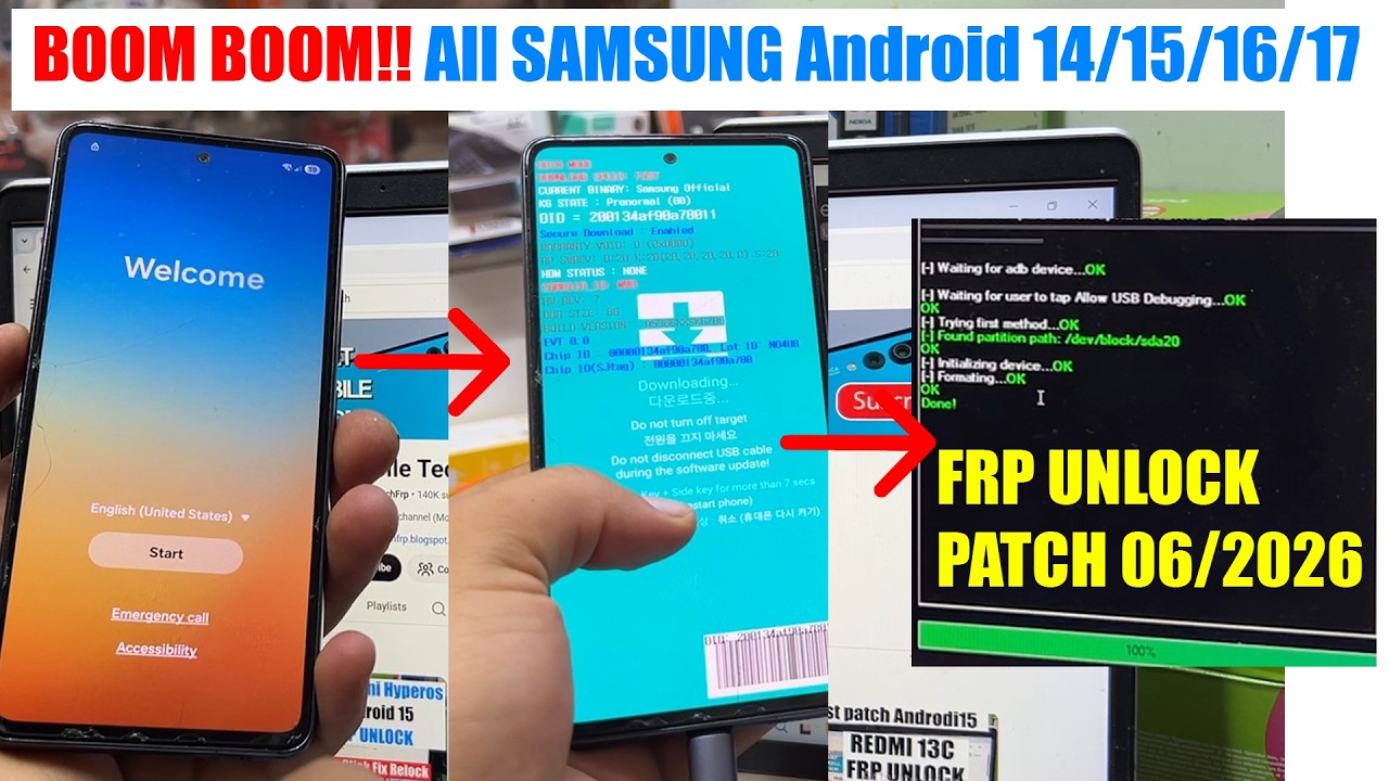 Samsung FRP TOOL 2026, Remove Google Account Samsung Android 14/15/16/17 | FRP Bypass