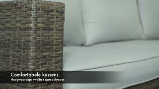 Cayman II lounge set 4-delig – organic grey/antraciet | Boender Outdoor
