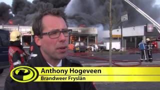 preview picture of video 'GPTV: Zeer Grote brand (Grip 1) bij kringloopwinkel in Leeuwarden'