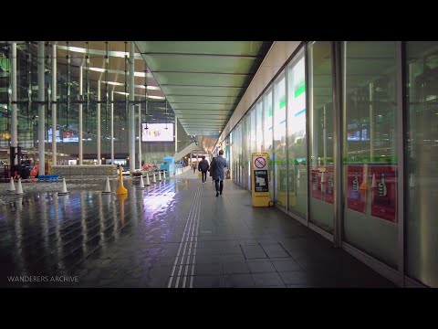 福井散歩: 福井駅周辺 Walking in Fukui Japan: Around Fukui Station on A Snowy Day [4K Binaural]