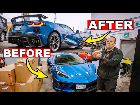 Transforming This C8 Corvette into a Z06 - Full Carbon Fiber Body Kit