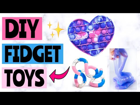 DIY FIDGETS! Pop It Fidgets, Tangle Fidget, Slime | How to make fidget toys! DIY FIDGET TOYS EASY